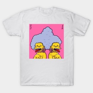 Simpsons WAP Megan thee Stallion Cardi B Patty and Selma T-Shirt